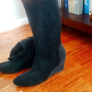 Free People Green Glittery Boots